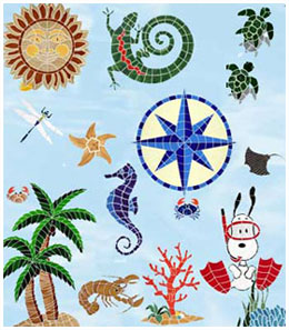 Tropical Island Pools - Mosaics