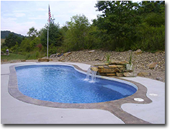 Tropical Island Pool - Kidney Pool Designs